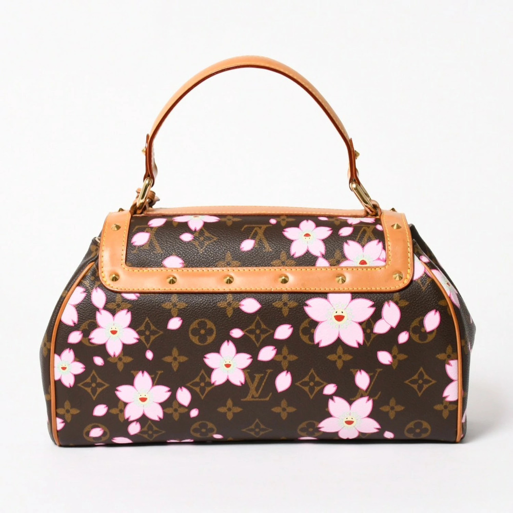 LOUIS VUITTON Sac Retro handbag Monogram Cherry Red Blossom Brown Pink